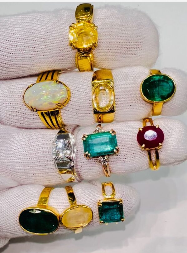 Rings all of gemstones