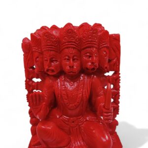 Red Coral Moonga Panchmukhi Hanuman Ji