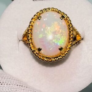 Australian Fire Opal Ring